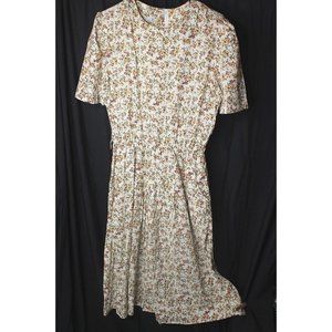 Ms. Basia Vintage USA Made Floral Size 12 Women's Dress W/ pockets